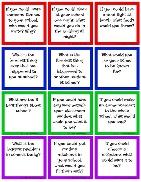 school conversation questions conversation starters  kids