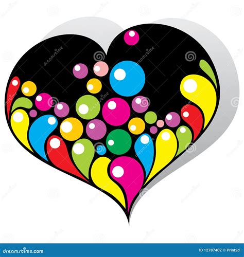 color heart stock vector illustration  isolated decorative