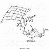 Coloring Checkered Flag Cartoon Rat Vector Carrying Outline 1024 78kb sketch template