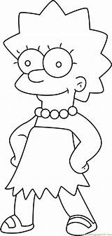 Simpsons Characters Coloring Maggie sketch template