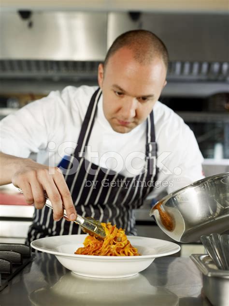 chef cooking pasta stock  freeimagescom