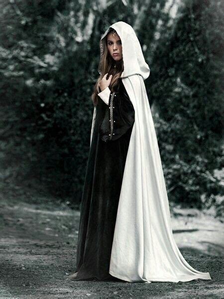 chiffon wedding cloak bridal renaissance medieval hooded