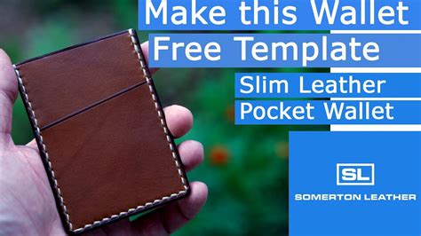 making  minimalist leather wallet   template youtube