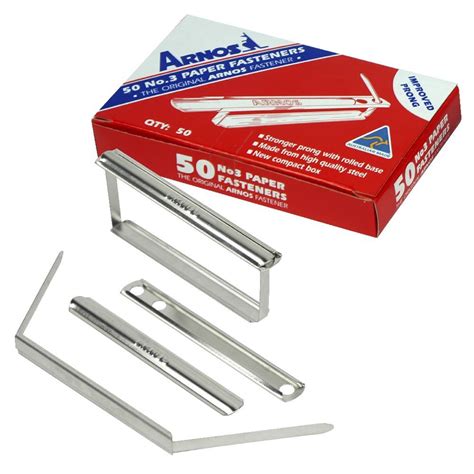 file fasteners  piece metal   box  arnos  piece fasteners  pack