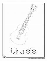 Ukulele Tracing Woo sketch template