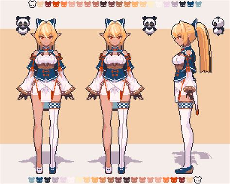 静かにバテていく Pixel Art Characters Pixel Art Games Anime Pixel Art