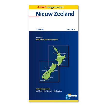 wegenkaart landkaart nieuw zeeland anwb media  reisboekwinkel de zwerver