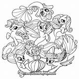 Pony Coloring Little Pages Movie Printable Seaponies Print sketch template