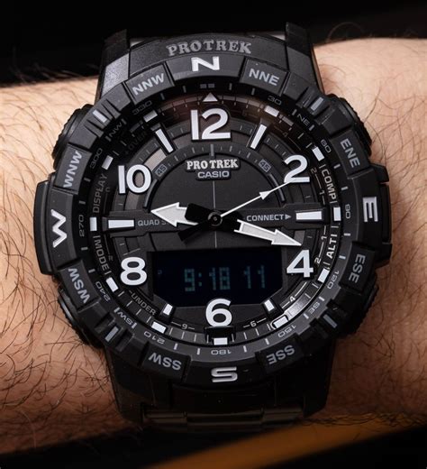 review casio pro trek prt  black titanium ablogtowatch