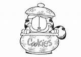 Garfield Clipartmag Cookie sketch template