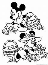 Easter Minnie Coloring Mouse Pages sketch template