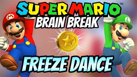 super mario freeze dance brain break gonoodle inspired  dance youtube