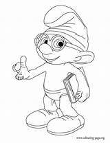 Pages Smurfs Coloring Smurf Brainy Colouring Book His Kids Beautiful Cartoon Movie Village Color Gif Bring Choose Board Schtroumpfs Les sketch template