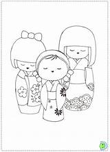 Kokeshi Coloring Dolls Pages Doll Coloriage Dinokids Colorier Maternelle Japonaises Dessin Chinoise Fille Poupée Getcolorings Chine Poupee Kids Digital Japanese sketch template