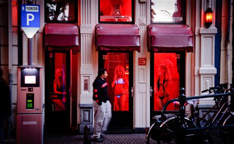 red light district the kinky part of amsterdam the vintage postcard