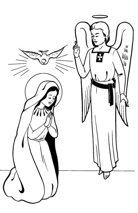 mary coloring pages printable angels pinterest blessed mother mary