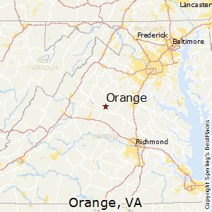 orange county va map maps  source