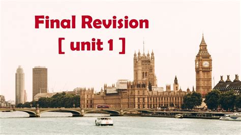 final revision unit  youtube