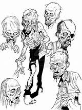 Zombie Coloring Drawings Pages Dead Sketch Drawing Sketches Cool Scary Zombies Walking Creepy Draw Deviantart Stuff Adult Monster Insanely Halloween sketch template
