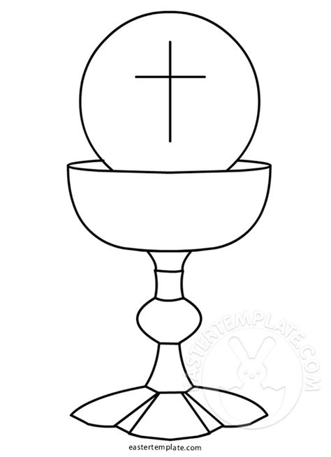 chalice symbol coloring page easter template