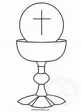 Chalice Coloring Template Communion First Symbol Drawing Symbols Printable Pages Banner Holy Templates Getdrawings Sketch sketch template