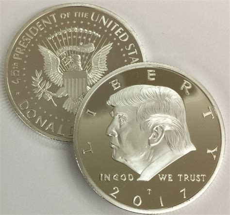 president donald trump inaugural silver eagle commemorative novelty coin mm