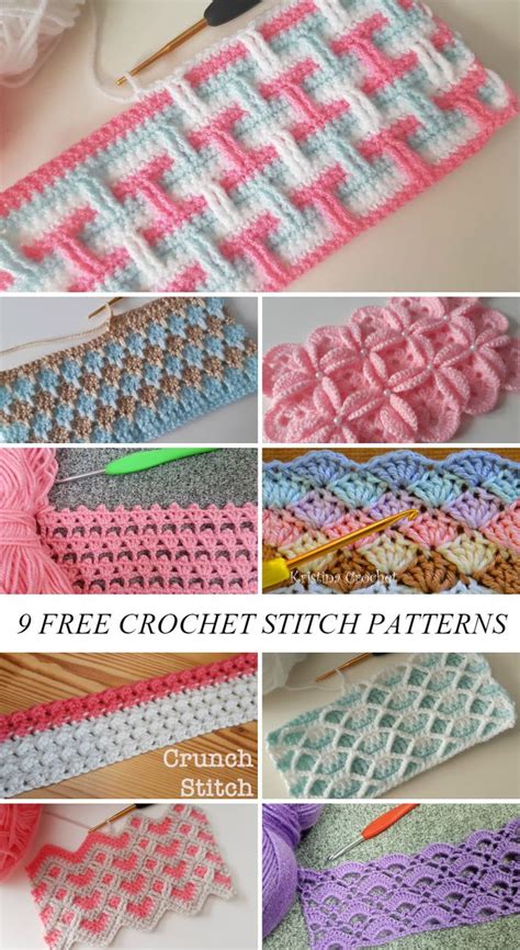 crochet stitch patterns  beginners crochet stitches patterns