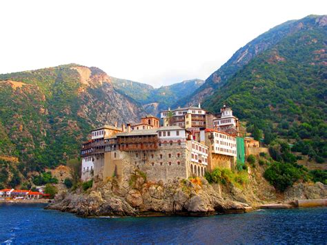 Mount Athos Grigoriou Monastery Photo From Moni Ossiou