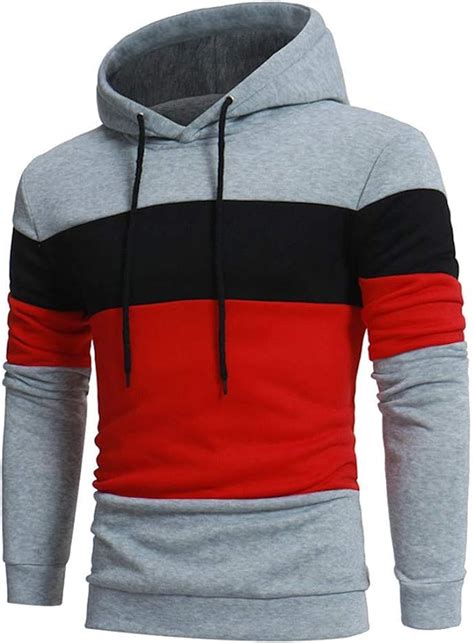 bolawoo pullover hombres manga  patchwork sudadera capucha larga sudadera mode de marca