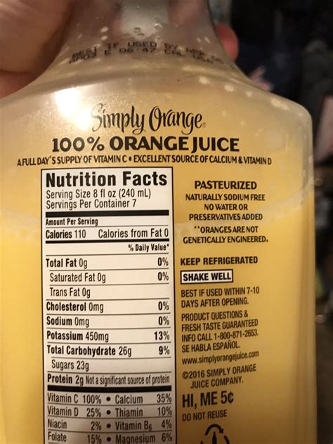 simply orange juice label labels