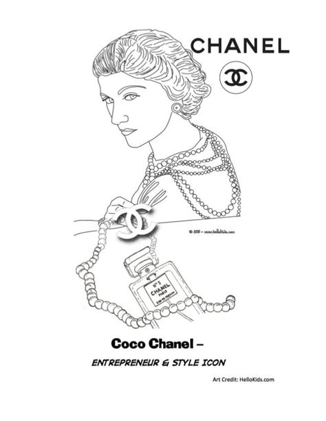 coco chanel coloring pages background