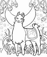 Llama sketch template