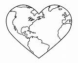 Coloring Earth Heart Pages Clip Library Cliparts Hearts Clipart Google sketch template
