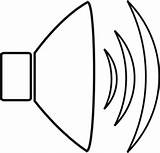 Speaker Clipart Volume Outline Drawing Sound Loud Noise Cliparts Speakers Clip Voice Sounds Level Loudspeaker Library Soft Clker Too Vector sketch template