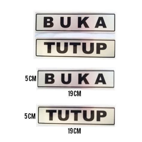 Jual Ready Stock Sticker Stiker Label Buka Tutup Stiker Sticker Warning