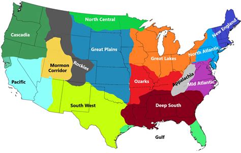 united states cultural map  maps   web