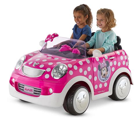 buy disney minnie mouse hot rod coupe ride  toy  kid trax  volt