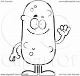 Pickle Coloring Cartoon Mascot Waving Pages Rugrats Pickles Outlined Vector Cory Thoman Tommy Jar Surprise Illustration Transparent Printable Clipart Getdrawings sketch template