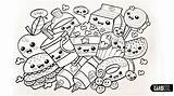 Coloring Kawaii Pages Cute Food Drawings Chibi Choose Board sketch template