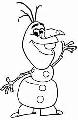 Olaf Coloring Frozen Pages Disney Drawing Color Waving Print Cartoon Snowman Drawings Christmas Sheets Getdrawings Children Song Goodbye Sketch Hello sketch template