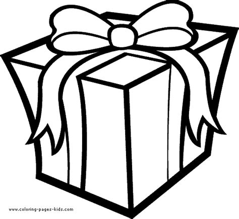 christmas present colouring pages