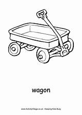Wagon Colouring Coloring Pages Red Toy Activity Color Transport Toys Kids Print Village Activityvillage Truck Explore Sheets Choose Board Busy sketch template