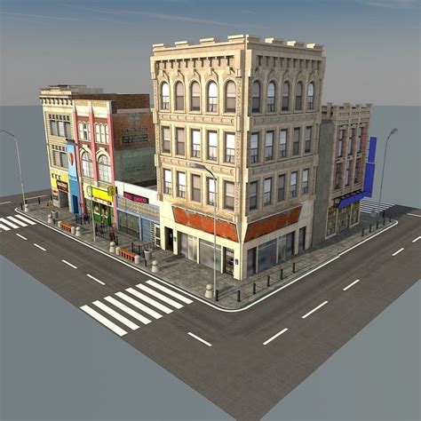 3d street structure cgtrader