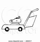 Lawn Mower Outlined Toon Hit Coloring Small Poster Illustration Royalty Clipart Rf Print Gardeners Trowel Outline Hand sketch template
