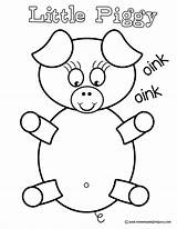 Coloring Pig Pages Little Piggy Cute Kids Printable Rabbit Bunny Gift Templates Homemadegiftguru Some Comments sketch template