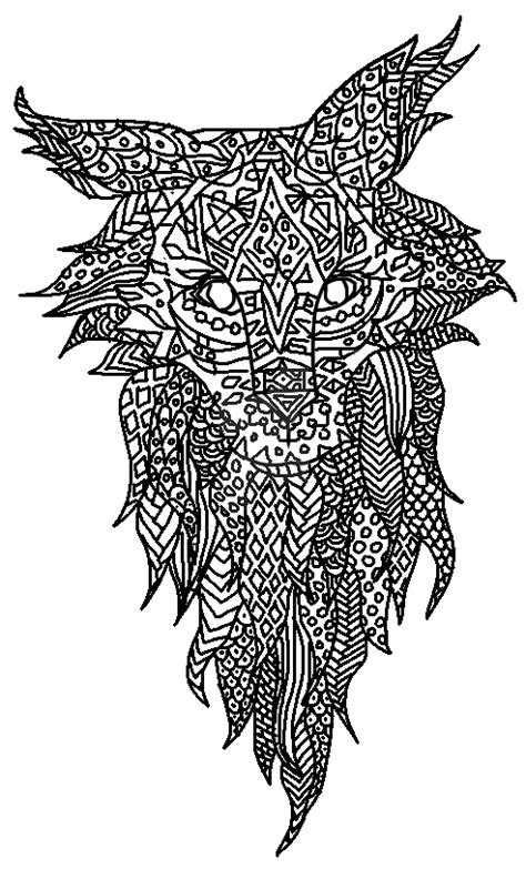 adult coloring book wolf  juniperfalcon  deviantart