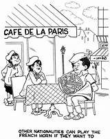 Cafe Coloring Pages French Res High Template Getdrawings sketch template