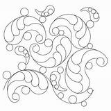 E2e Paisley Longarm Digitized Quilt Computerized Feathers Curls Templates sketch template