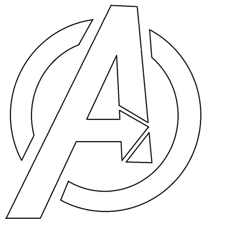 avengers symbol coloring pages