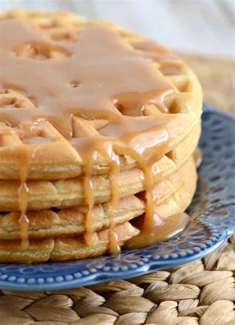 peanut butter waffles  peanut butter syrup creations  kara